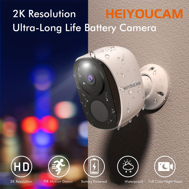 Eufy Camera E220 - セキュリティカメラ ワイヤレス屋外、2K 3MP バッテリー駆動 WiFi セキュリティカメラ、スポットライトサイレン付き、双方向オーディオ、防水