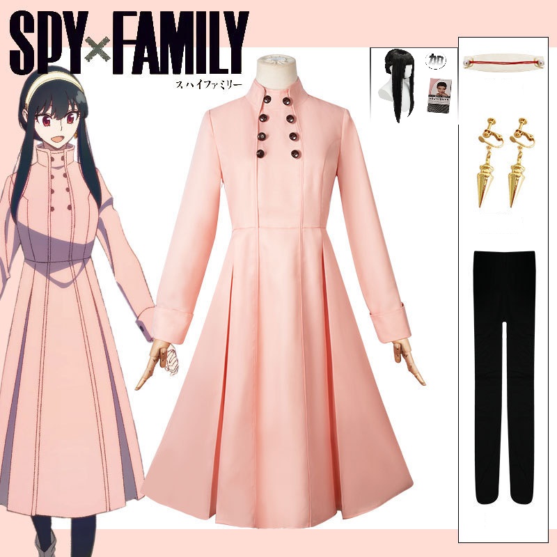 Plants X - スパイXファミリー ヨル・ブライア コスプレ衣装 アニメ服 花のヘアピン＆ペンダント付き 女性用