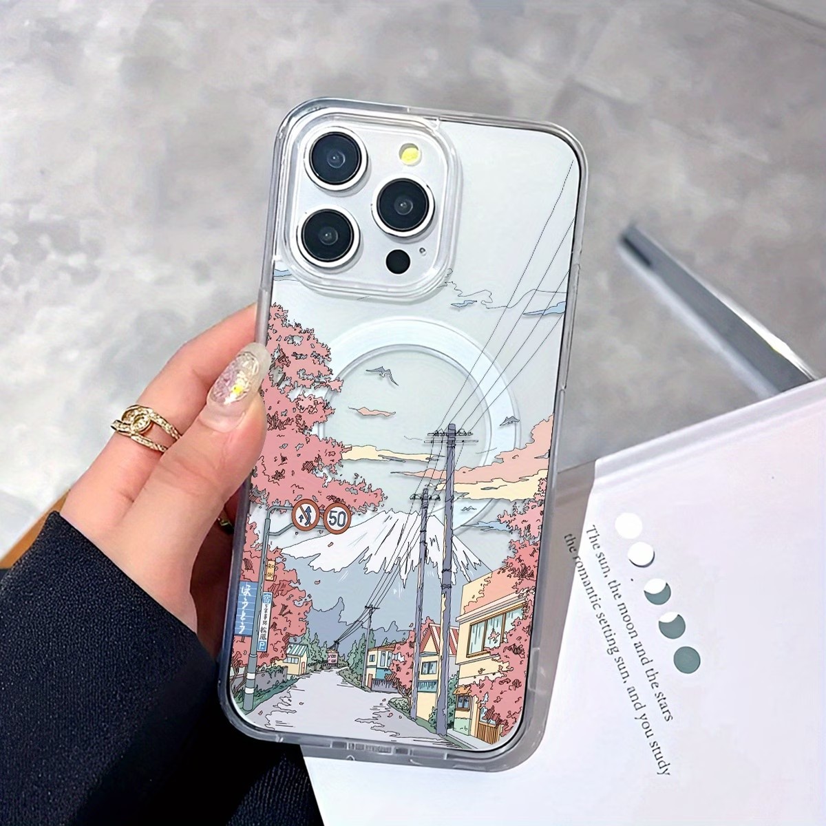 Plants X - 富士桜柄スマホケース iPhone 18 17 16 15