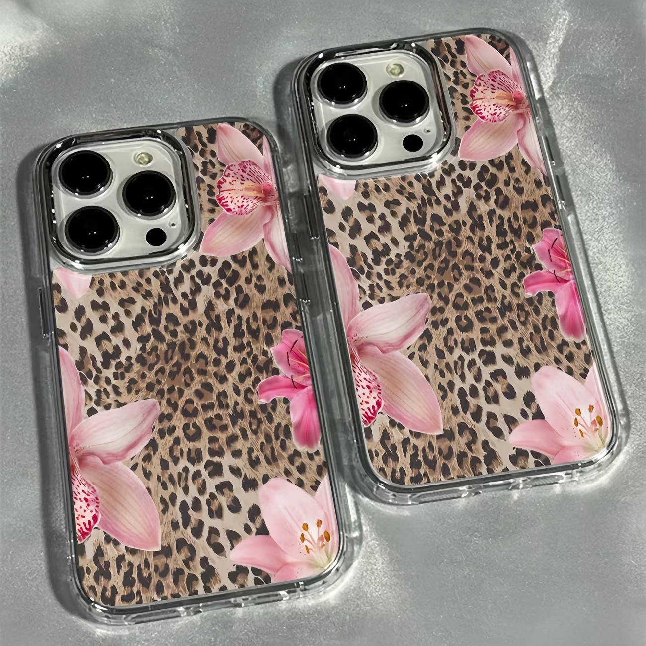 Plants X - レオパード柄ユリの花透明スマホケース iPhone 17 Pro Max Air