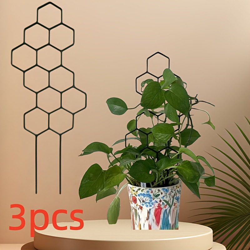 Plant Parents - 3 個の植物サポートフレーム クライミングラック 植物の形作り/デザイン/固定に適しています ガーデンデコレーション 屋外プランター