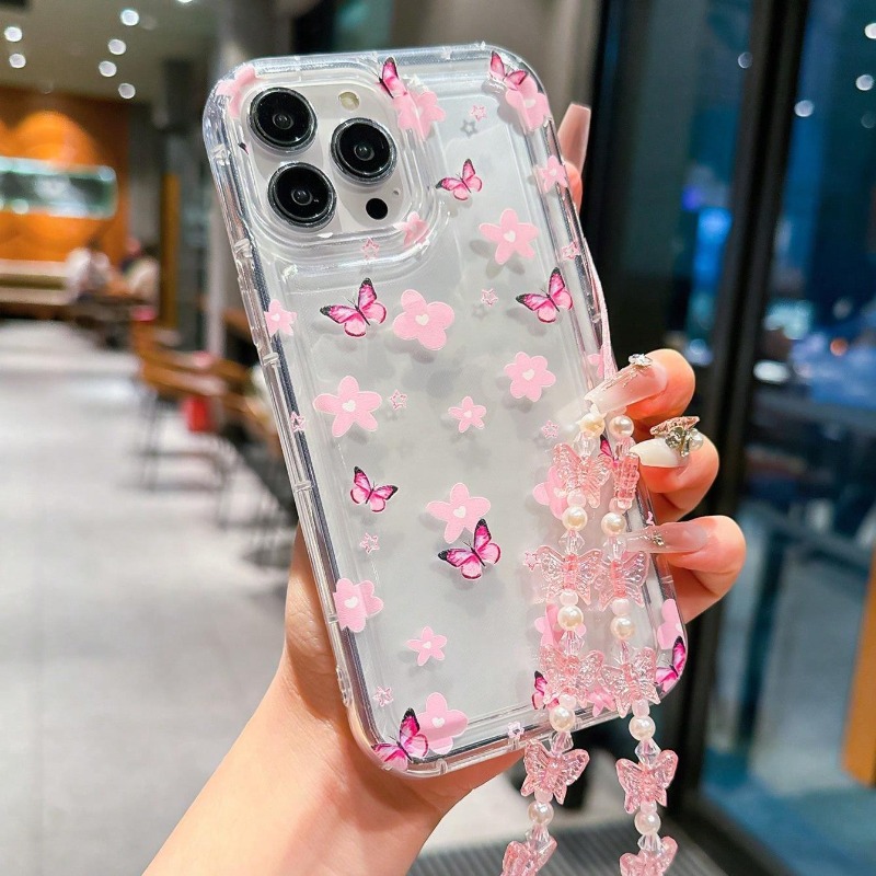 素敵な蝶と花柄のスマホケース iPhone 11 12 13 - Plants X のレビューと価格
