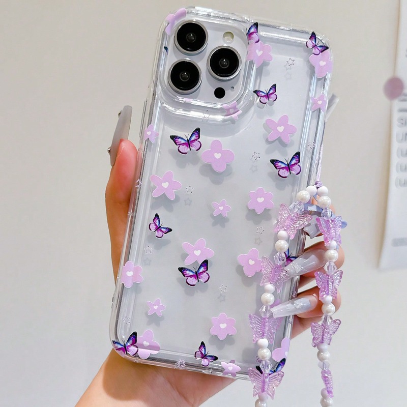 素敵な蝶と花柄のスマホケース iPhone 11 12 13 - Plants X のレビューと価格