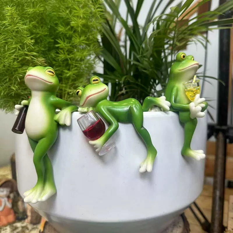 現代樹脂カエルプランター、クリエイティブな手作り、屋外、バル - Plant Parents のレビューと価格