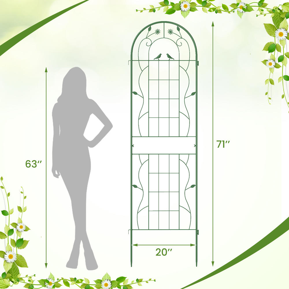 4パック 71 x 20インチ 金属製ガーデン トレリス つ - Plants X のレビューと価格
