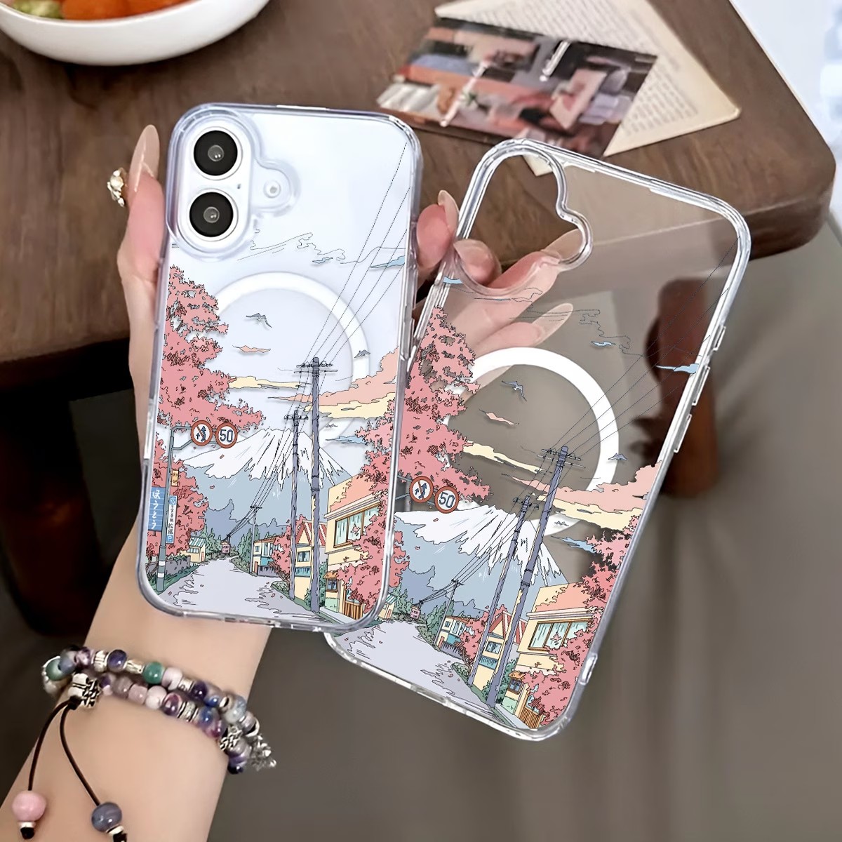 富士桜柄スマホケース iPhone 18 17 16 15  - Plants X のレビューと価格