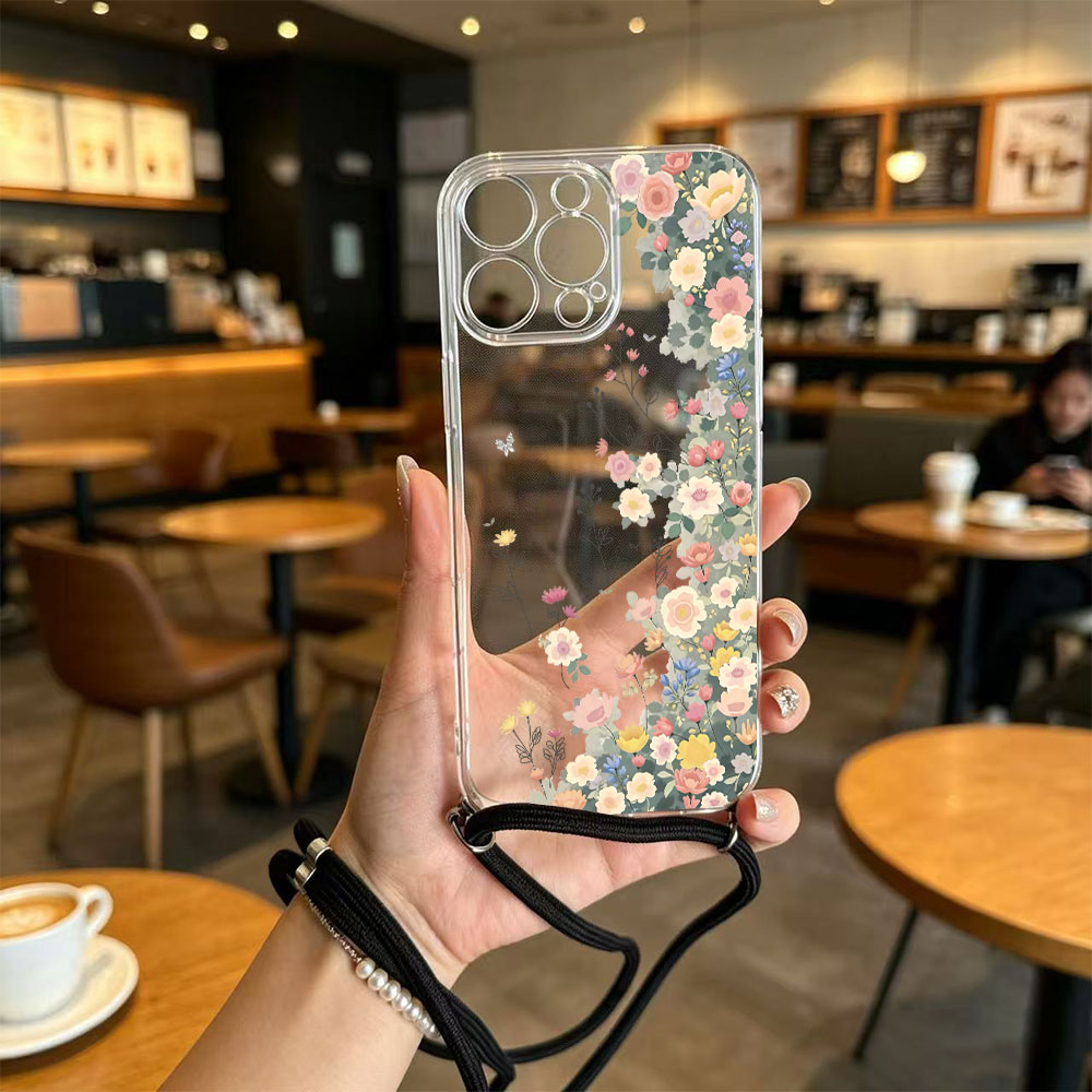 クロスボディランヤードストラップ付きスマホケース iPhon - Plants X のレビューと価格
