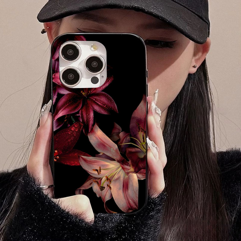 エレガントな赤いユリの花柄 iPhoneケース iPhone - Plants X のレビューと価格