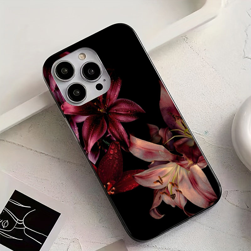 エレガントな赤いユリの花柄 iPhoneケース iPhone - Plants X のレビューと価格
