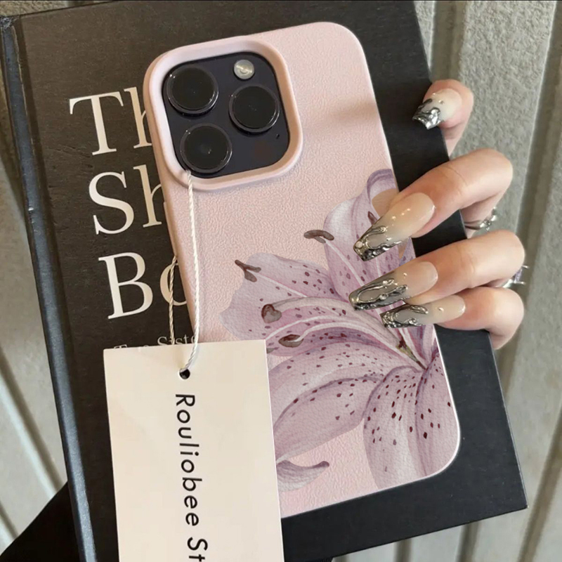 紫のユリの花柄iPhoneケース iPhone 17 16  - Plants X のレビューと価格