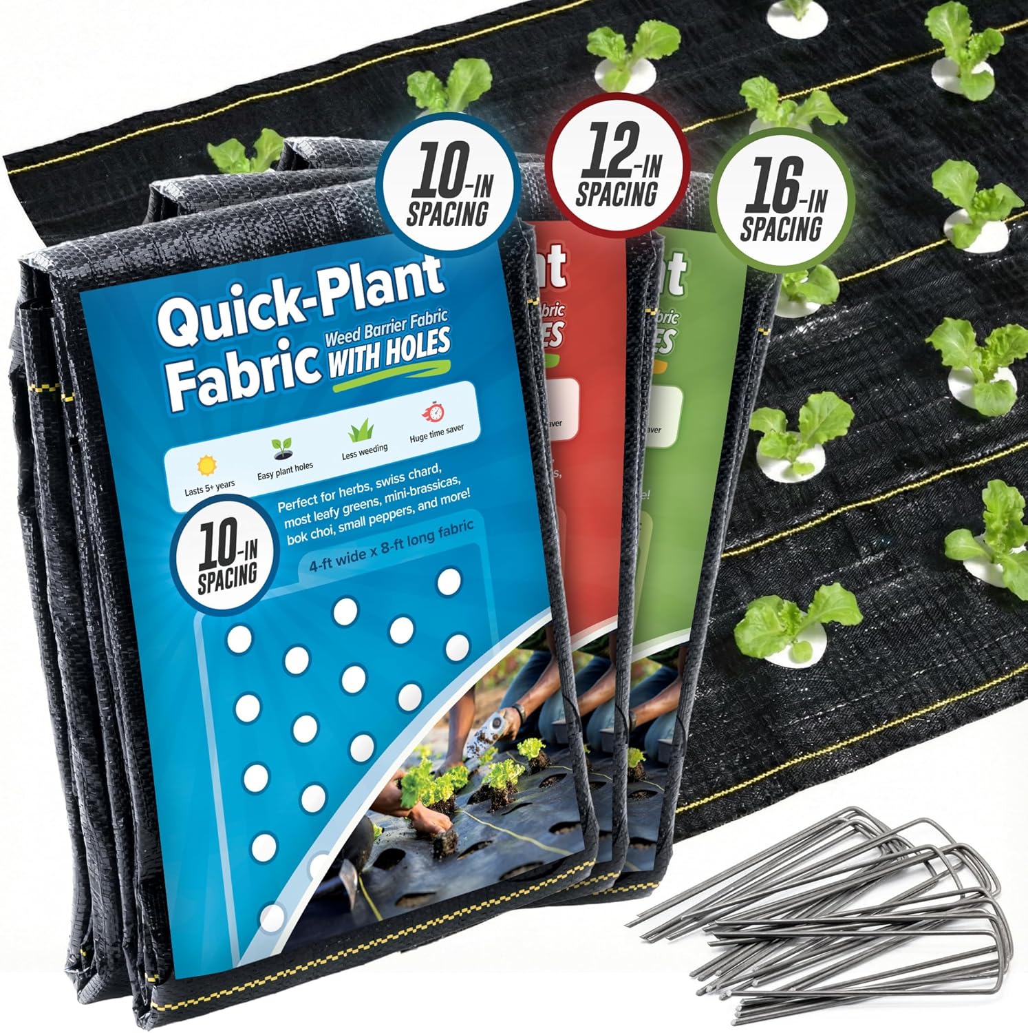 クイックプラント、ガーデン雑草防止シート、4フィート×8フィ - Plants X のレビューと価格