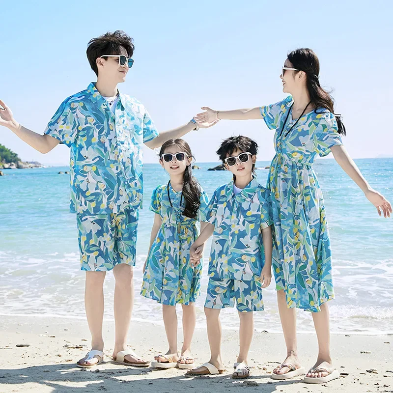父息子シャツセット服夏休みルック家族服母親子マッチングビーチ - The Plant Parent のレビューと価格
