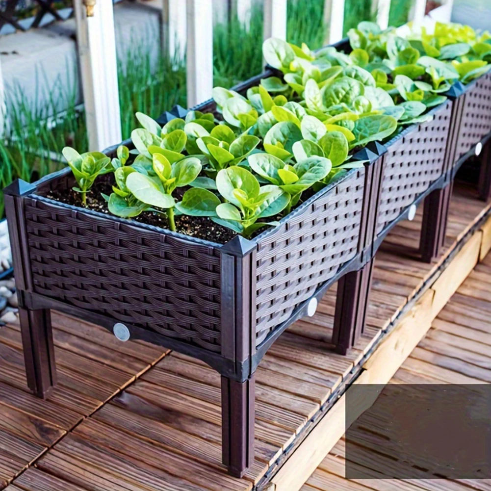 大容量ガーデンベッド野菜植栽ボックスホームバルコニー植栽ポッ - Plant Parents のレビューと価格